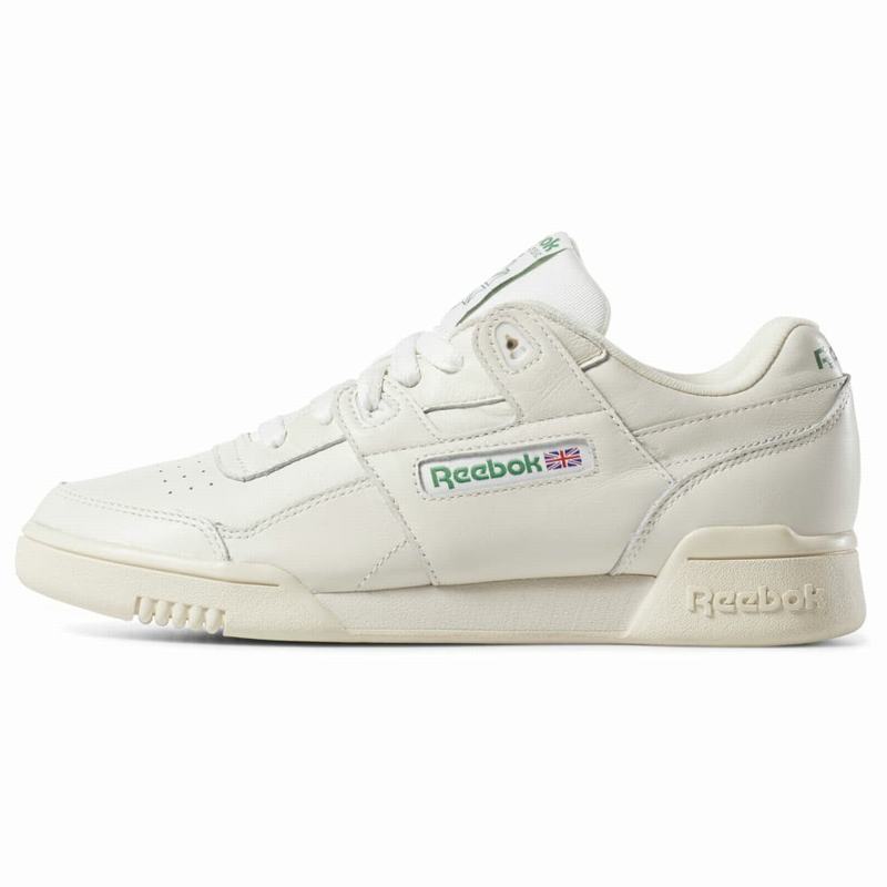 Reebok Workout Lo Plus Tenisky Damske - Biele/Zelene EJ5867YN